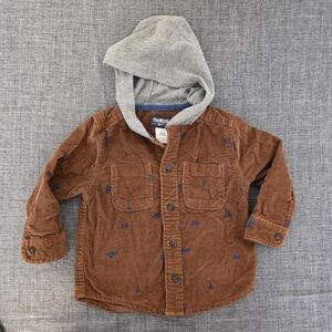 OshKosh Kid Mountain Print Corduroy Button-Front Shacket 18mo